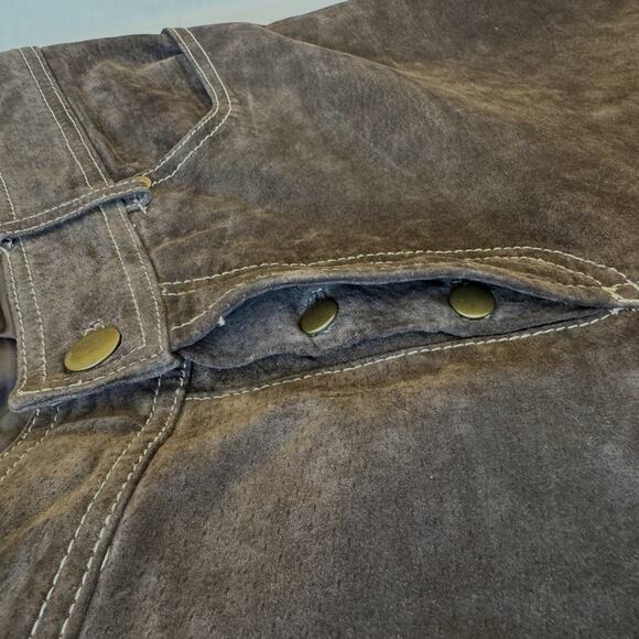 CHARLOTTE RUSSE Suede Leather Flare Leg Pants Women's Size 11/12 Dark Brown - Picture 9 of 14